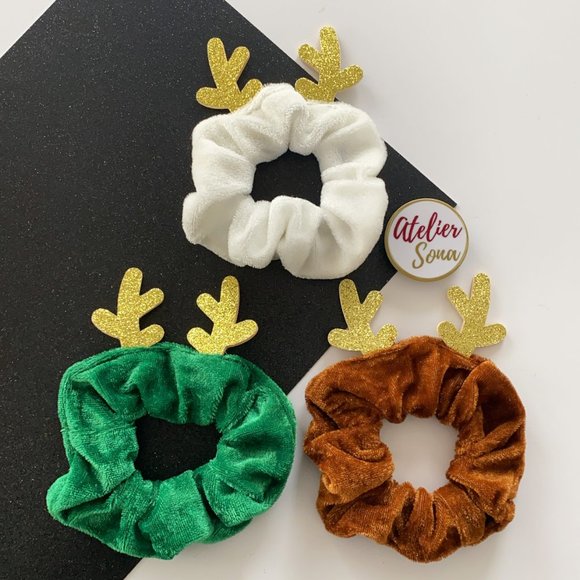 Atelier Sona Accessories - Reindeer Hair Scrunchies - Set of 3
